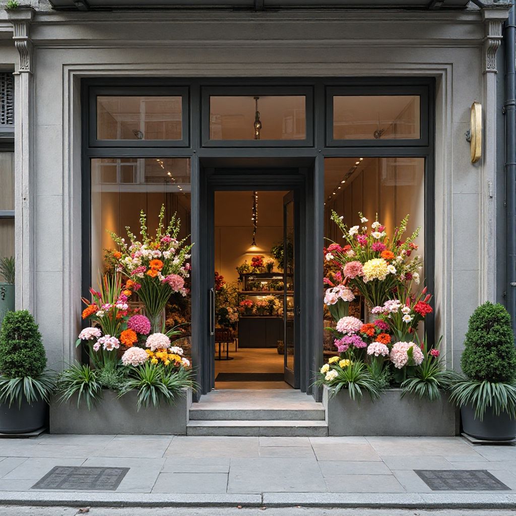 Bloom & Blossom storefront with floral displays